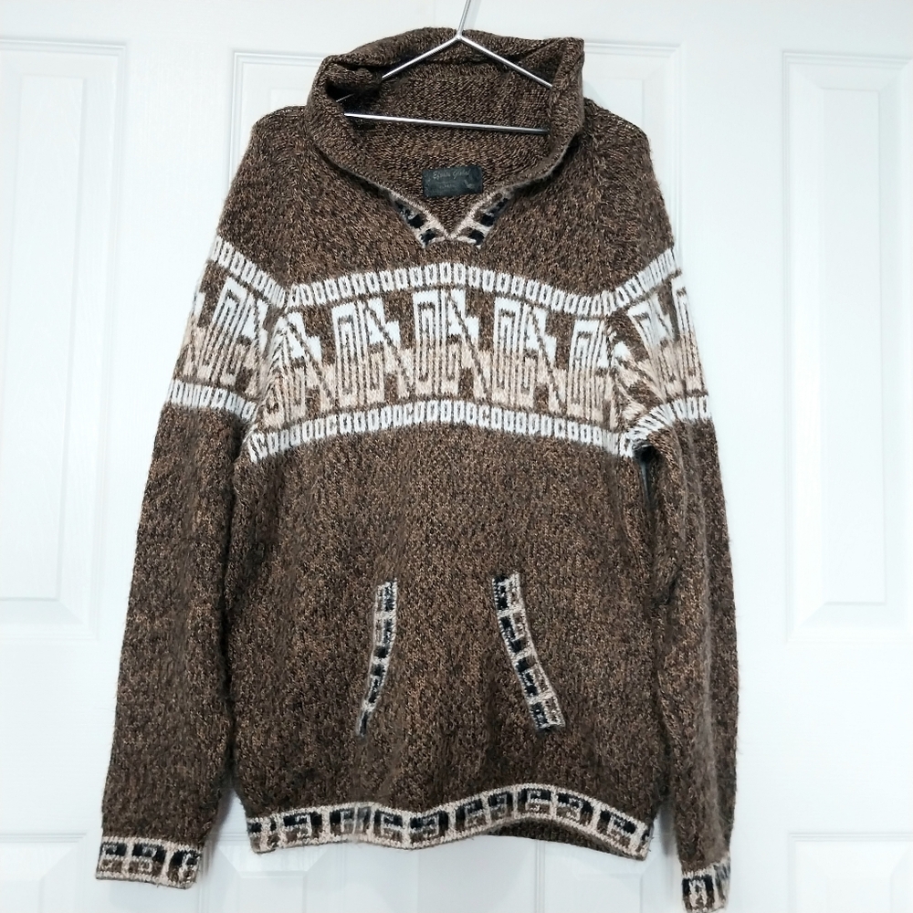 Efrata Hand Made Alpaca‎ Hoodie Sweater, Size M